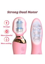 2-in-1 vibrators ar masāžas galviņu