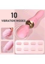 2-in-1 vibrators ar masāžas galviņu
