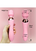 2-in-1 vibrators ar masāžas galviņu