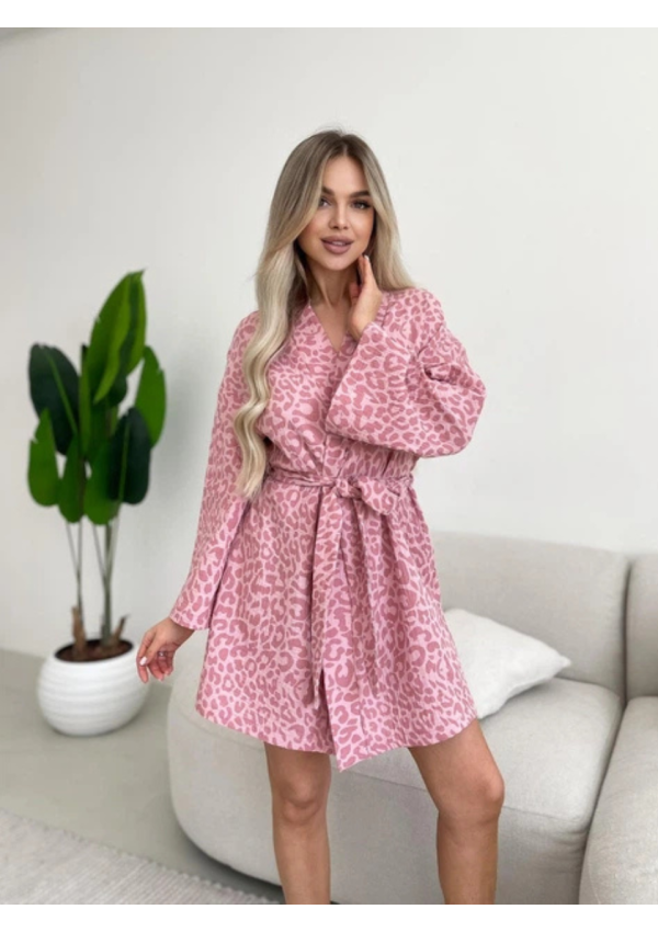 Muslīna halāts Leo Pink