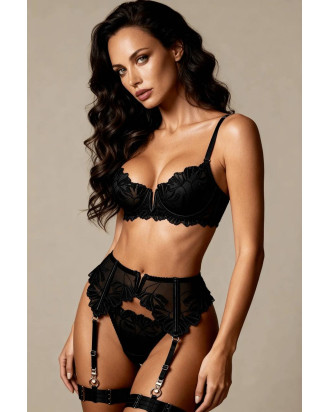 Apatinio trikotažo komplektas Heart black