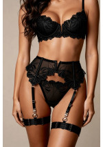 Apatinio trikotažo komplektas Heart black